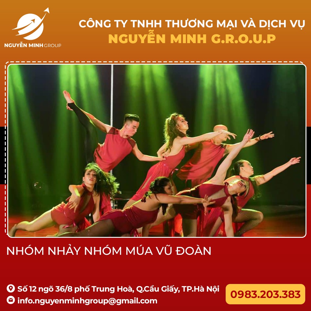 Cho thuê nhóm nhảy nhóm múa vũ đoàn của Nguyễn Minh group